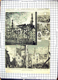Antique Print Destruction Alhambra Theatre Fire Ruins White Rose Hotel 1882