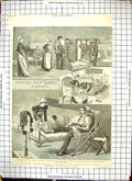 Antique Print Suakim Hospital-Ship Ganges Sir Gerald Graham Mens Ward 1885 19th