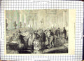 Antique Old Print Ambulance At Theatre Francais Paris Women Men Injured1871