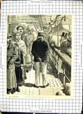 Antique Old Print 1883 Egypt Cholera Quarantine Examination At Brindisi Boat