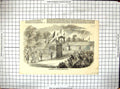Antique Old Print 1856 Scene Commencement Salisbury Yeovil Railway Ceremony