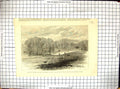 Antique Old Print View Longleat Wiltshire Marquis Bath Mansion House Stags