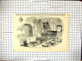 Old Print 1852 Interior St. Mary'S Church Walmer Duke Wellington Service 19th
