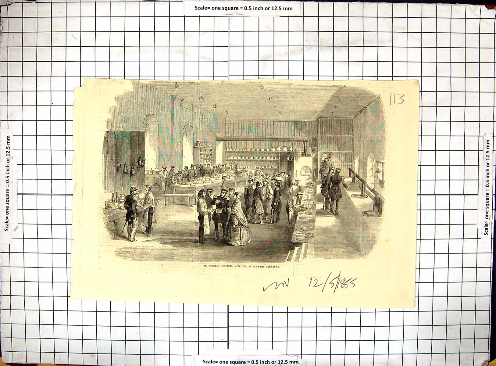 Antique Print 1855 Interior Soyer Hospital Kitchen Scutari Barracks Siers 19th