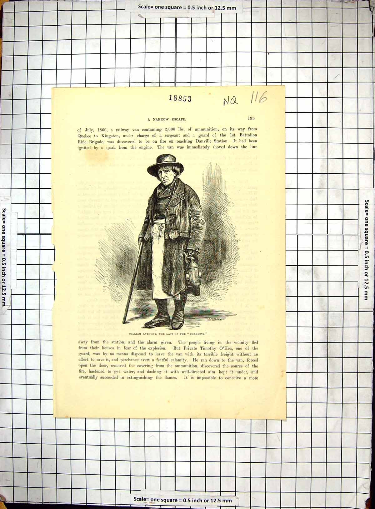 Antique Print 1850 Watering-Place England View Dover Houses Cliffs Seaside 19th
