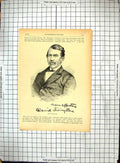 Original Old Antique Print Portrait David Livingstone Explorer