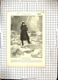 Antique Old Print Scene Christ Appearing Mary Baron NordenskiArctic Explorer