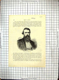 Old Antique Print Captain John Hanning Speke Explorer Himalaya Mountains