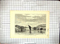 Original Old Antique Print Scene River Loukouga Tributary Lake Tanganyika Boat