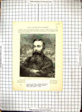 Original Old Antique Print Portrait Robert O'Hara Burke Expedition