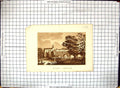 Original Old Antique Print East Farley Aylesford Lathe River Bridge Church