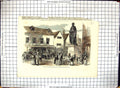Original Old Antique Print Statue Sir Robert Peel Tamworth England