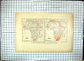 Original Old Antique Print Map 1800 South Africa 1899 Sudam Madagascar 19th
