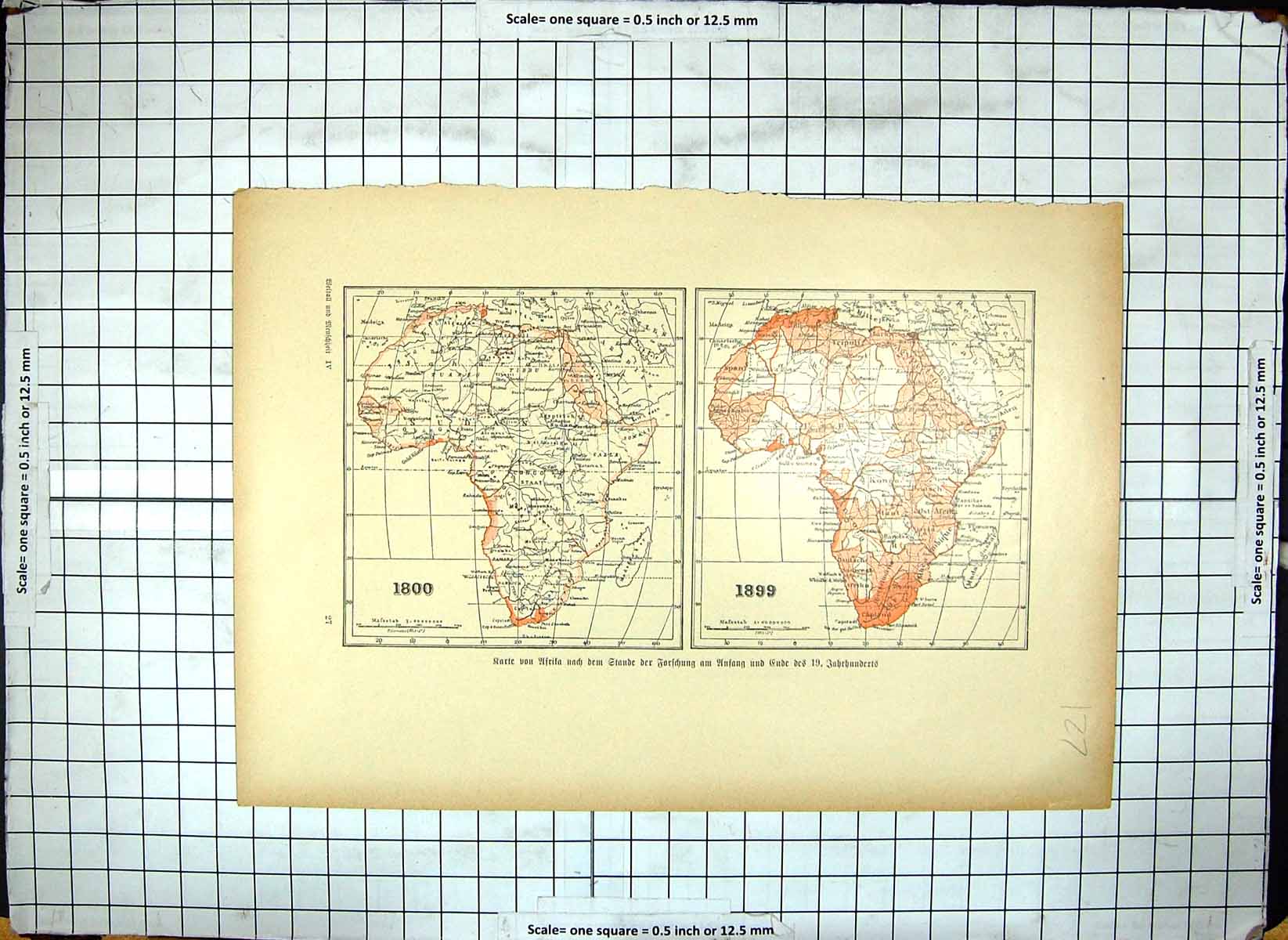 Original Old Antique Print Map 1800 South Africa 1899 Sudam Madagascar 19th