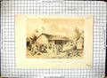 Original Old Antique Print Scene Visit Arabs At Kwirara Village