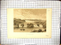 Original Old Antique Print Lake Victoria Nyanza River Scene Mountains
