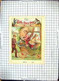 Antique Old Print Colour Illustration Little-One'S Own Children Wheelchair