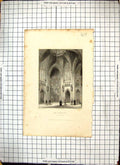 Old Engraving 1837 Octagon Ely Cathedral Winkles Garland Architecture Victorian