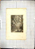 Old Engraving 1837 Choir Ely Cathedral Winkles Browne Garland Archite Victorian