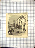 Antique Old Print Discovery Roman Tesselated Pavement Sirencester Archaeology