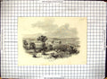 Original Old Antique Print New Swindon Scene Trees Church Outdoor Victorian