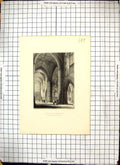 Old Engraving Interior Lichfield Cathedral North Transept View Shephe 20th