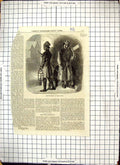 Old Print Polish Watchmen Cassell'S Illustrated Eddystone Lighthouse 1860 19th