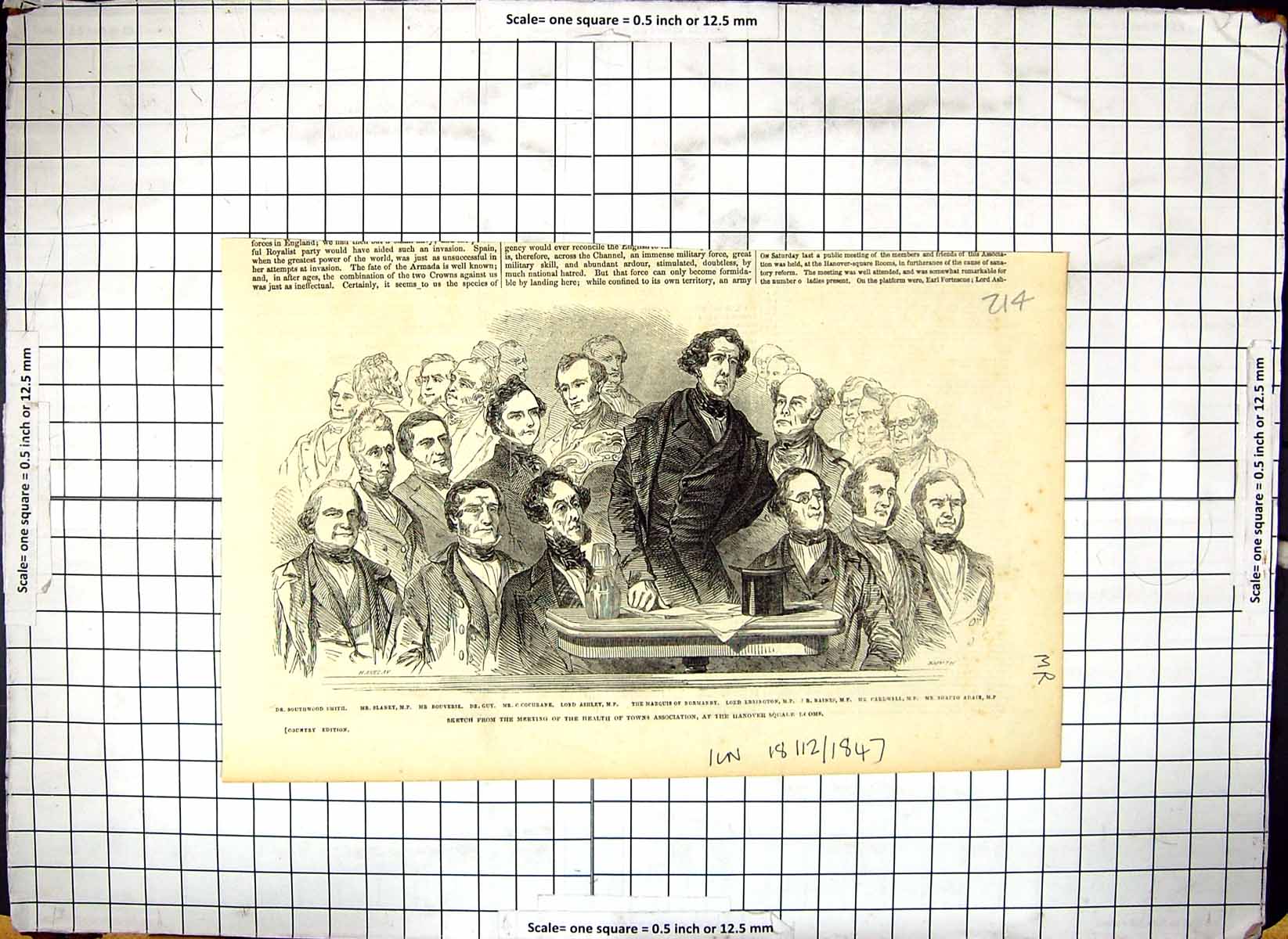 Old 1847 Health Towns Association Meeting Hanover Smith Slaney Bouver Victorian