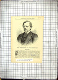 Antique Old Print Discoverer North-East Passage NordenskjSwedish Navigator