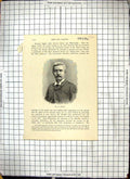 Original Old Antique Print Portrait Mr Stanley Man Explorer