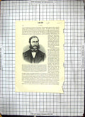 Original Old Antique Print Portrait Heinrich Barth Geboren Man