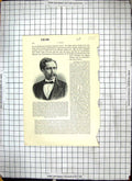 Original Old Antique Print Portrait Gustav Rachtigal Geboren 1834 19th Century
