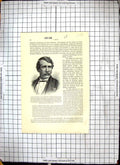 Original Old Antique Print Portrait David Livingstone Explorer 1874 Victorian
