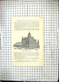 Old Print Broad Street Station Philadelphia America Building Architecture