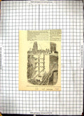 Antique Old Print 1851 Remains Fallen Buildings Grace Church Street London 19th