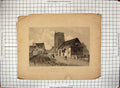 Original Old Antique Print View St. Nicholas Isle Thanet Church Architecture