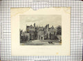 Old Antique Print Exterior Architecture Castle Bromwich Hall Warren Fenn