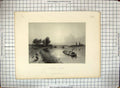 Old Print View River Trent Wighnor Boat Warren Willmore Engraving England