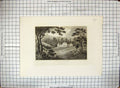 Old Antique Print View Leasowes Seat Attwood Calvert Radclyffe Engraving