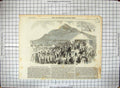 Original Old Antique Print 1857 Tynwald Court Isle Man Scene Reading Acts 19th
