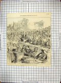 Original Old Antique Print 1871 Tichborne Trial Court Queen'S Bench Law 19th
