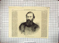 Original Old Antique Print 1865 Portrait Baker African Traveller 19th