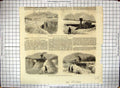 Antique Old Print 1870 Snow Plough Trunk Railway Canada Train Winter Scene 19th