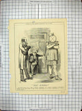 Original Old Antique Print 1888 Office Police Prosecutor Court Room Punch Clock
