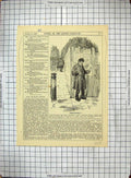 Original Old Antique Print 1888 Street Scene Man London Charivari Victorian