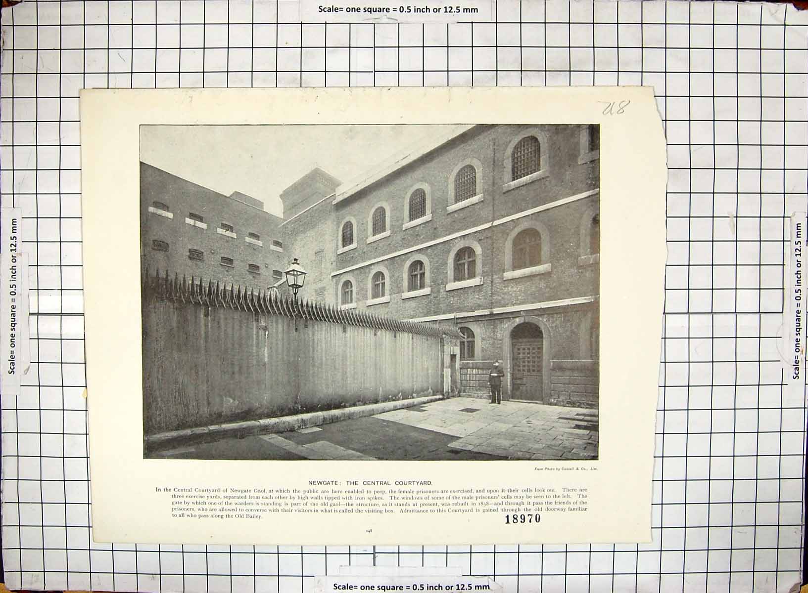 Antique Print Newgate Prison Central Courtyard Female Prisoners Photograph