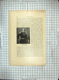 Old Print Portrait James Clark Ross Antarctic Explorer Sir John Franklin