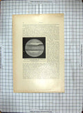 Original Old Antique Print Astronomers Stars Sky Jupiter Planet Telescope