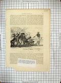 Original Old Antique Print Colonel Egerton Warburton Explorer Savages Maillart