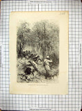 Antique Old Print Colonel Peter Egerton Warburton English Explorer Australia
